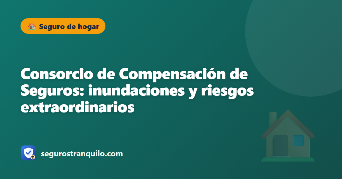 Consorcio de Compensación de Seguros: inundaciones y riesgos extraordinarios